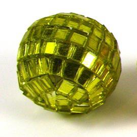 MIRROR BALLS 20MM. 8PZ.APPLE GREEN