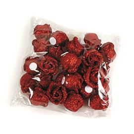 ROSA 24PZ.BRILL. ADESIV.D2,5CM.RED