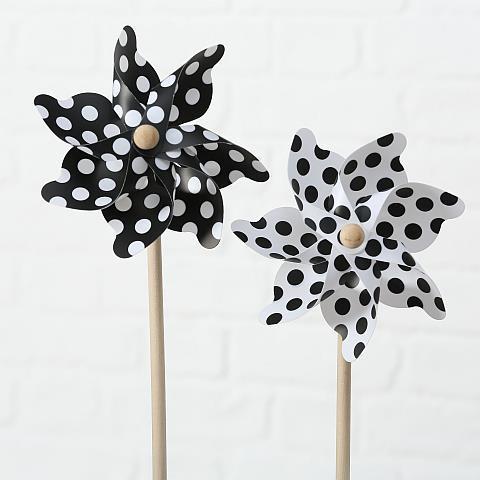 GIRANDOLA 2PZ. H51CM. BIANCO/NERO