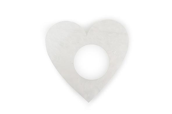 CUORE BUCATO 18PZ. D7CM. PERLA