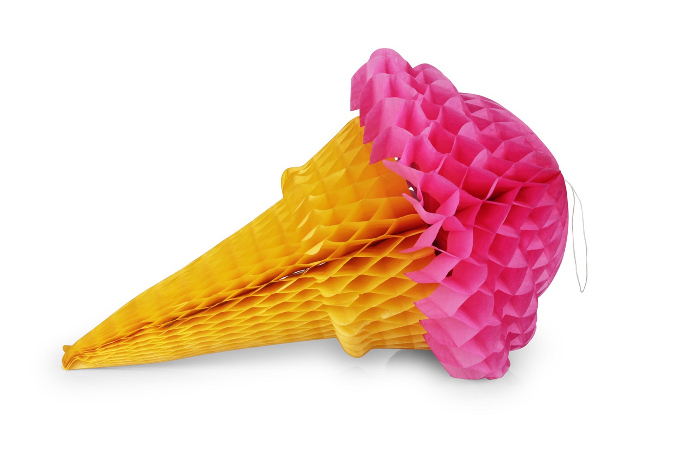 CONO GELATO ORIGAMI 4PZ. D32 H49CM. FUXIA