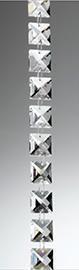 CATENA STRASS QUADR. 22MM. L1MT.