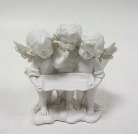 ANGELS STAND.W/PAPER H16 L16X10CM.WH