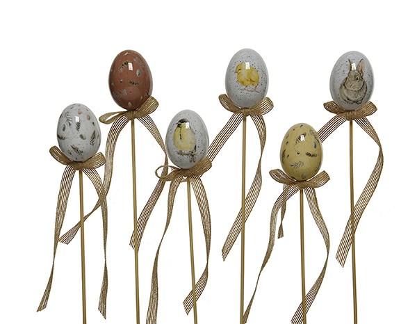 UOVA GLOSS EASTER C/PICK D4 H6CM. 6PZ. ASS