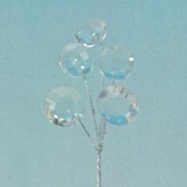 DECO PICK RND H11CM. 10PZ. TRASP.