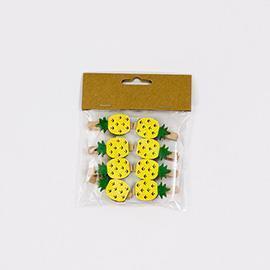 ANANAS CLIP 3,5CM. 8PEZZI GIALLO