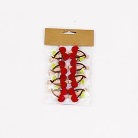 CILIEGIE CLIP 3,3CM. 8PEZZI ROSSO