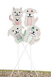 CANE E GATTO LEGNO C/STICK 24PZ.ASS.H26 D6CM.