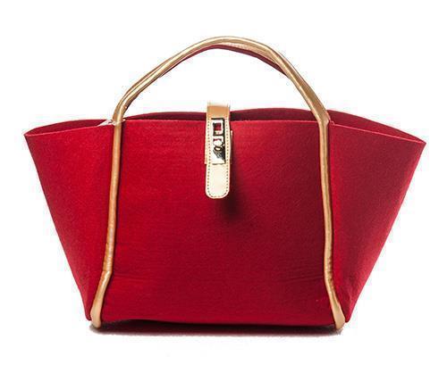 BORSA STOFFA 30X18X25CM. ROSSO