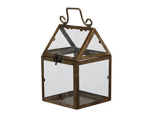 SERRA MET/VETRO H15,5 10X10CM. ORO