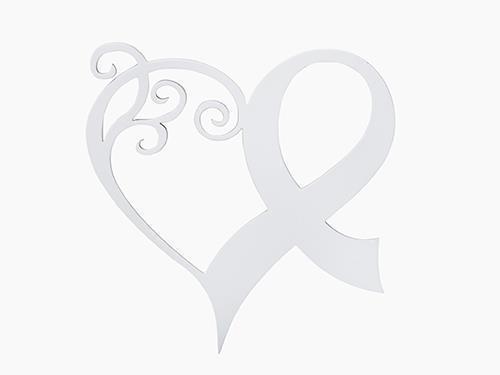 CUORE ROMANTICO D30CM. FOAM BIANCO
