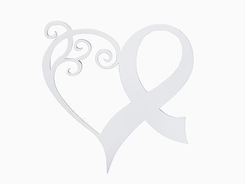 CUORE ROMANTICO D40CM. FOAM BIANCO