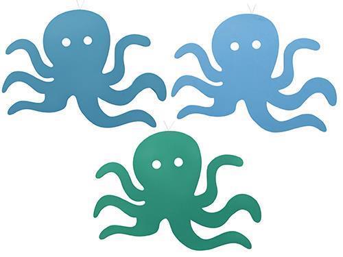 OCTOPUS DA APP. 40CM. 3PZ. 3COL.FOAM