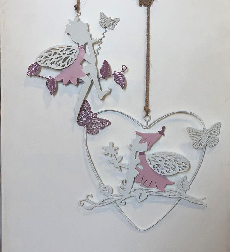 FATINA IN MET. DA APP. S/2PZ. H19,5 -15,5CM.