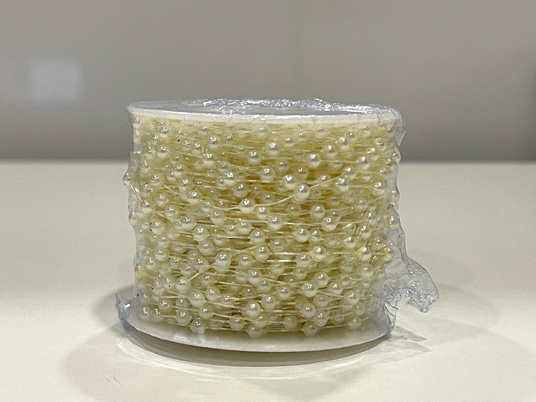 STRING PEARLS 3MM. 20MT. CREAM