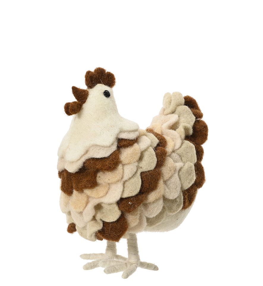 GALLINA DI LANA 15X11 H20CM. BEIGE --NETTO