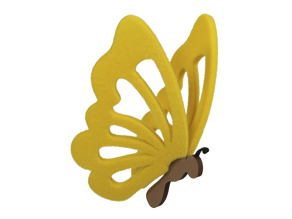 FARFALLA FLOCK DA APP. 30CM. GIALLO
