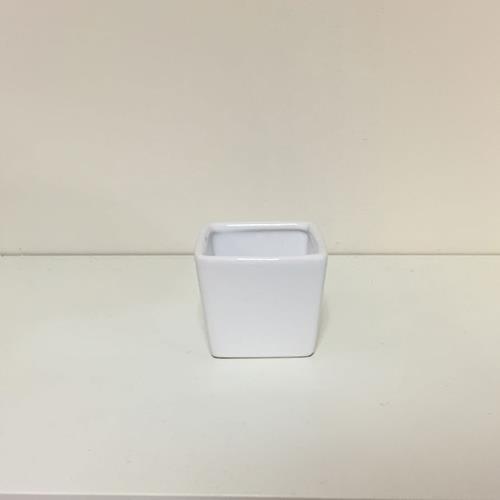 CUBO CERAM. 6,5X6,5 H6,5CM. BIANCO