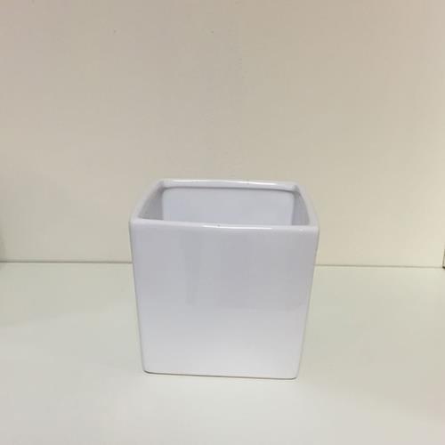 CUBO CERAM. 10,5X10,5 H10CM. BIANCO