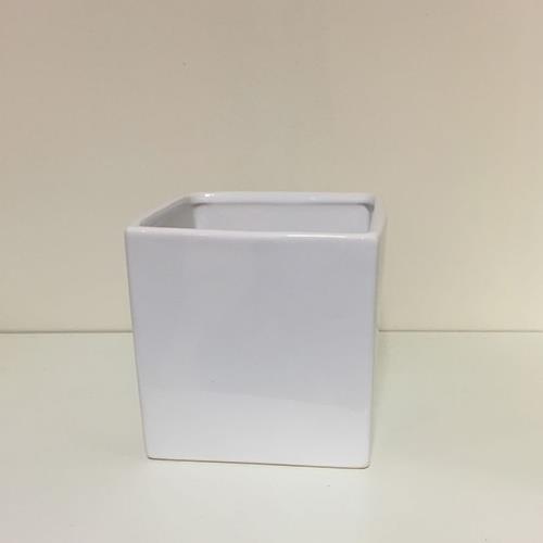 CUBO CERAM. 12X12 H12CM. BIANCO