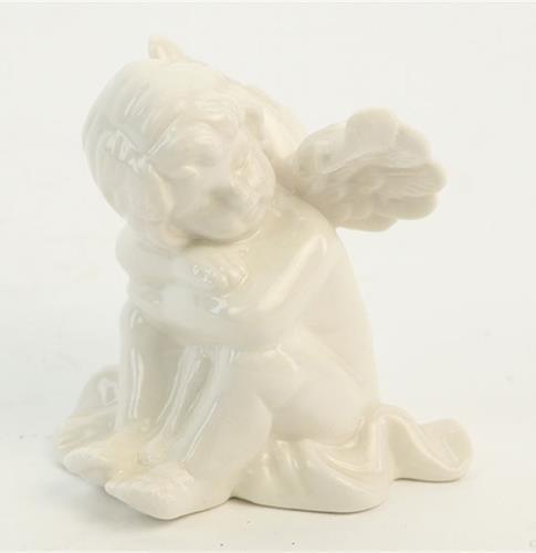 ANGIOLETTO CER.SEDUTO H8 D7,5CM. BIANCO