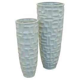 BRICK VASE H50CM. SHINY