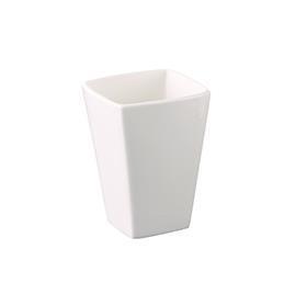 SQUARE CON.VASE H12 D8,5X8,5CM.WHITE