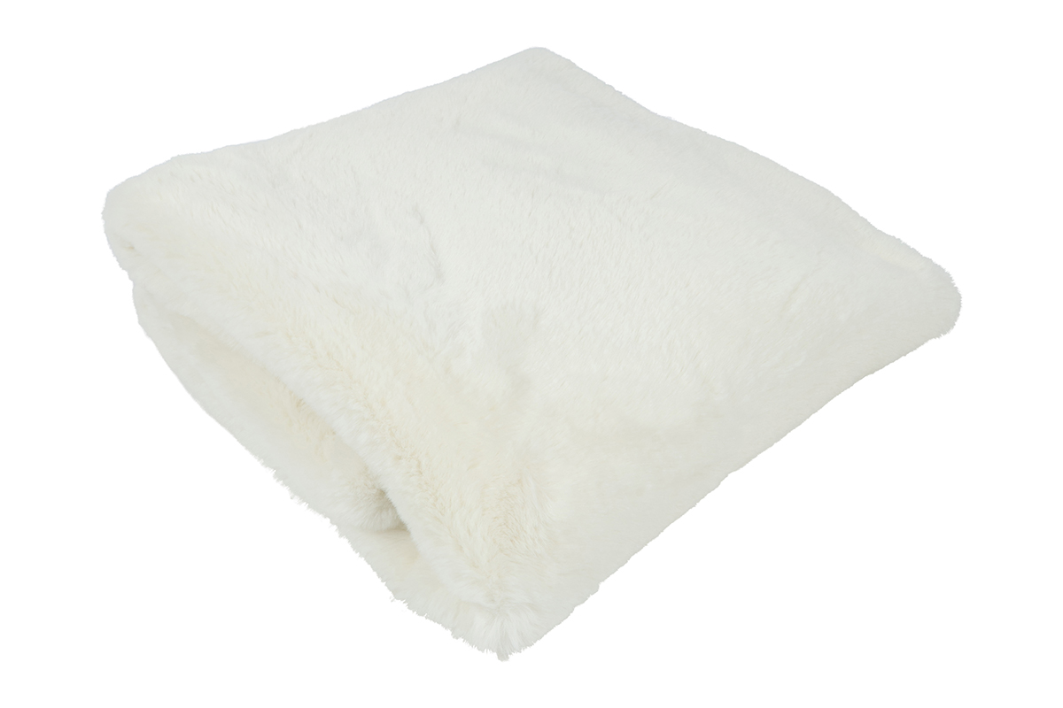 PLAID FAUXFUR 170X130CM. BIANCO ---NETTO ---