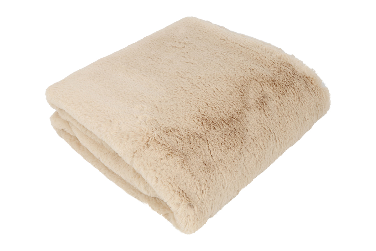 PLAID FAUXFUR 170X130CM. CREMA ---NETTO ---