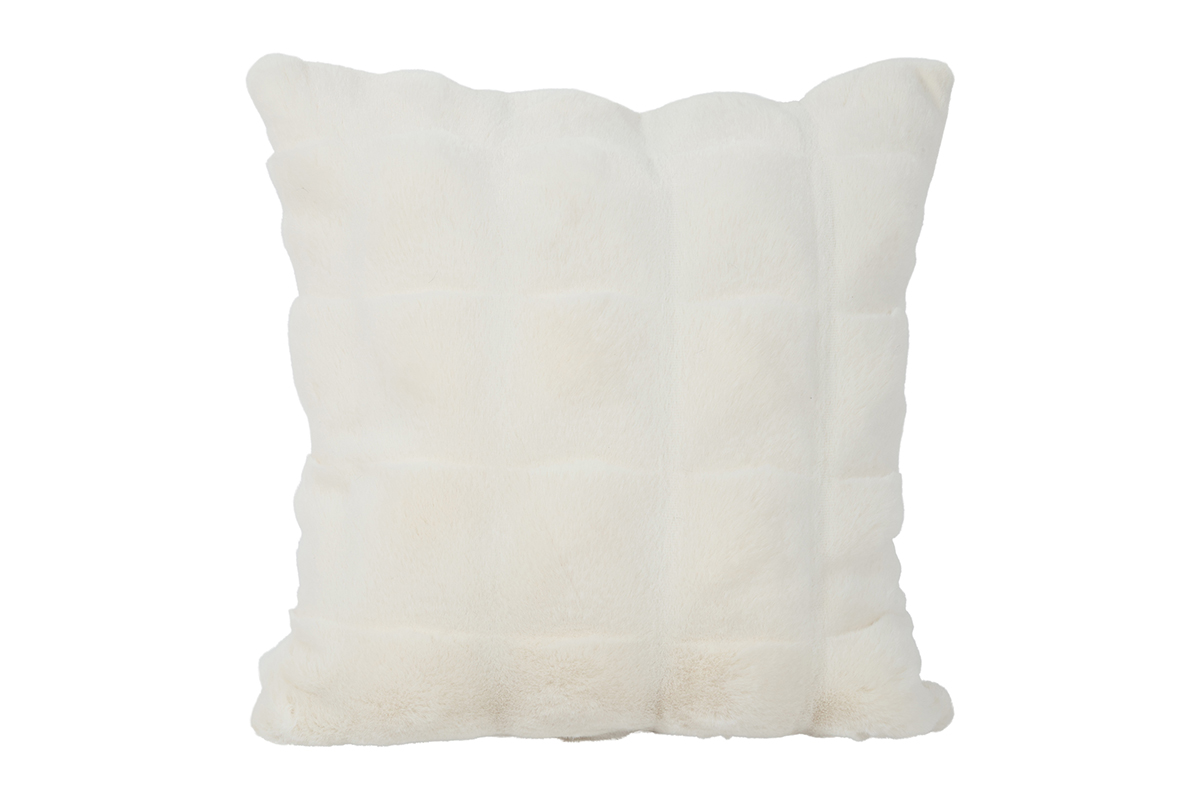CUSCINO FAUXFUR 45X45CM. BIANCO