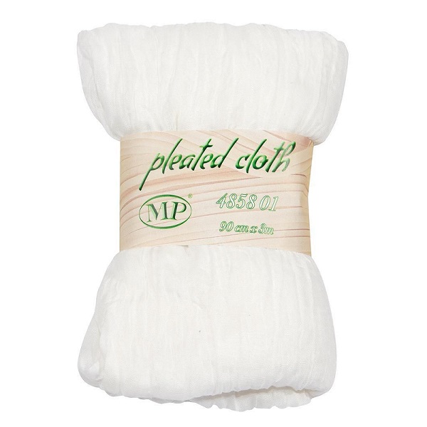 STOFFA PIEGHETTATA 90CM. X3MT. BIANCO