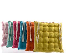 COTTON CHAIRPAD 40X40CM. YELLOW