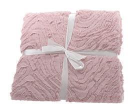PLAID FAUXFUR 150X200CM. LT PINK