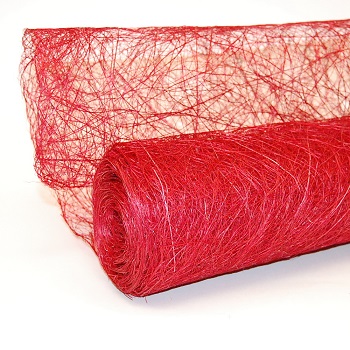 ROT.ABACA SCRUNCH H60CM. 5YDS ROSSO