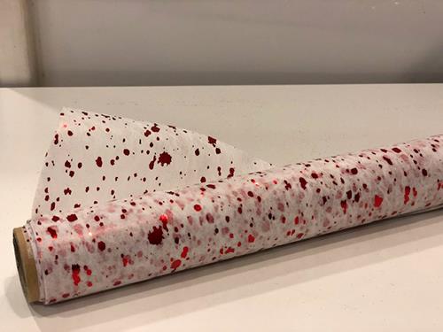 BOB.DECOFIBRA GOCCIA LAME' 80CM. X5MT. ROSSO