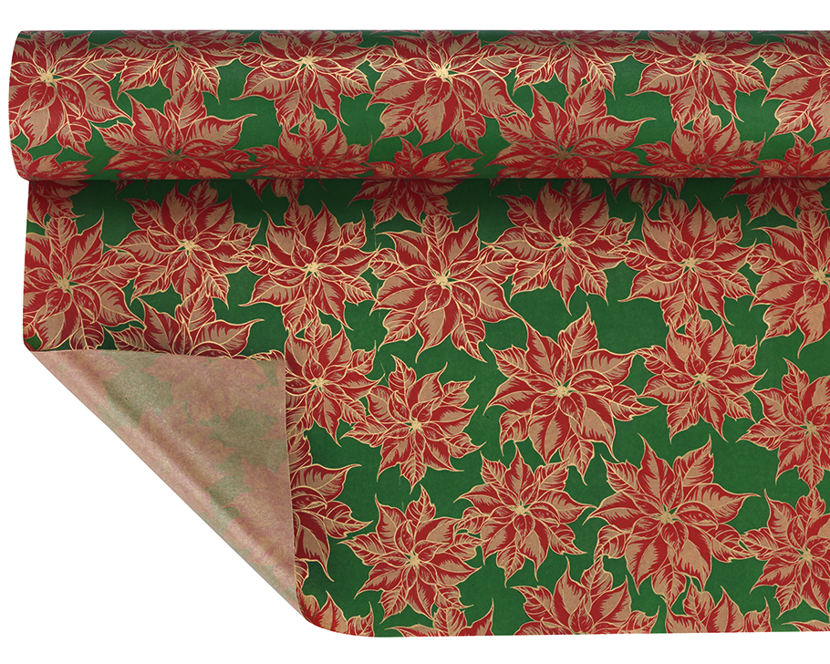 BOB.POINSETTIA PE PAPER 0,70X50MT. VE