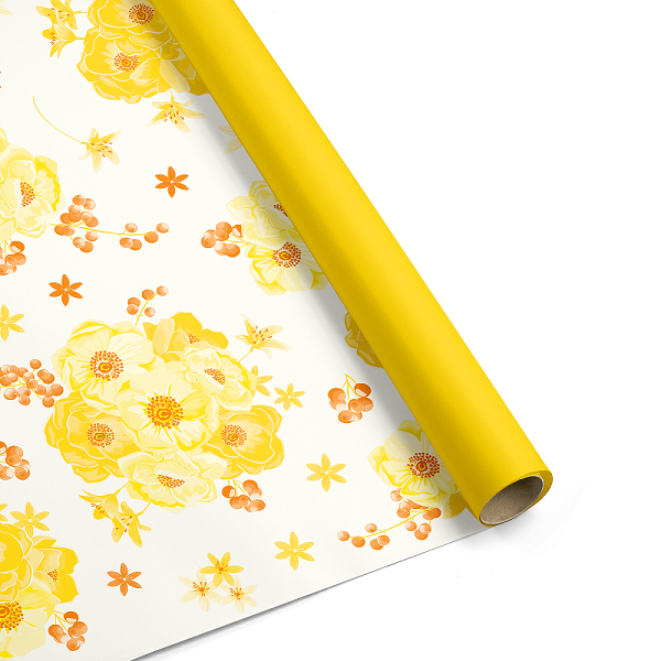 BOB.POLI FLORAL 1X25MT. GIALLO ARANCIO