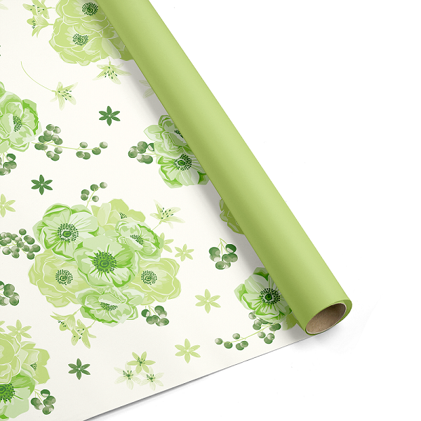 BOB.POLI FLORAL 1X25MT. VERDE PAST.