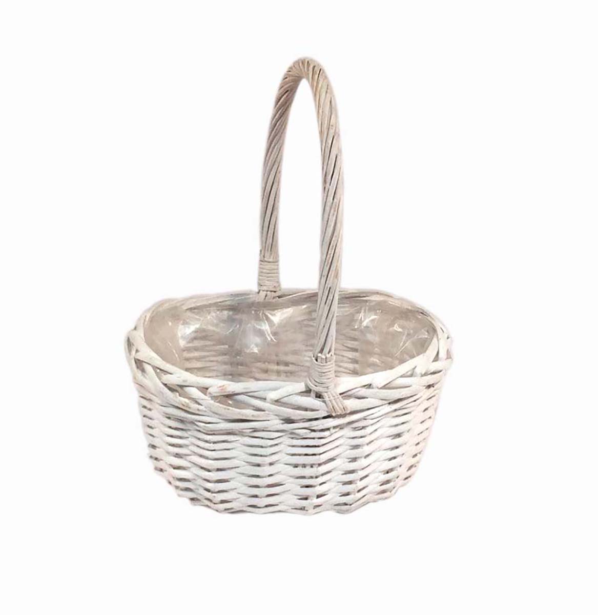 CESTO VIMINI OVALE C/M. 22X16 H12/30CM. BIANCO