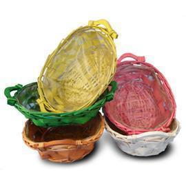 CESTO OVALE 29X23CM. 5PZ.COL. MISTI