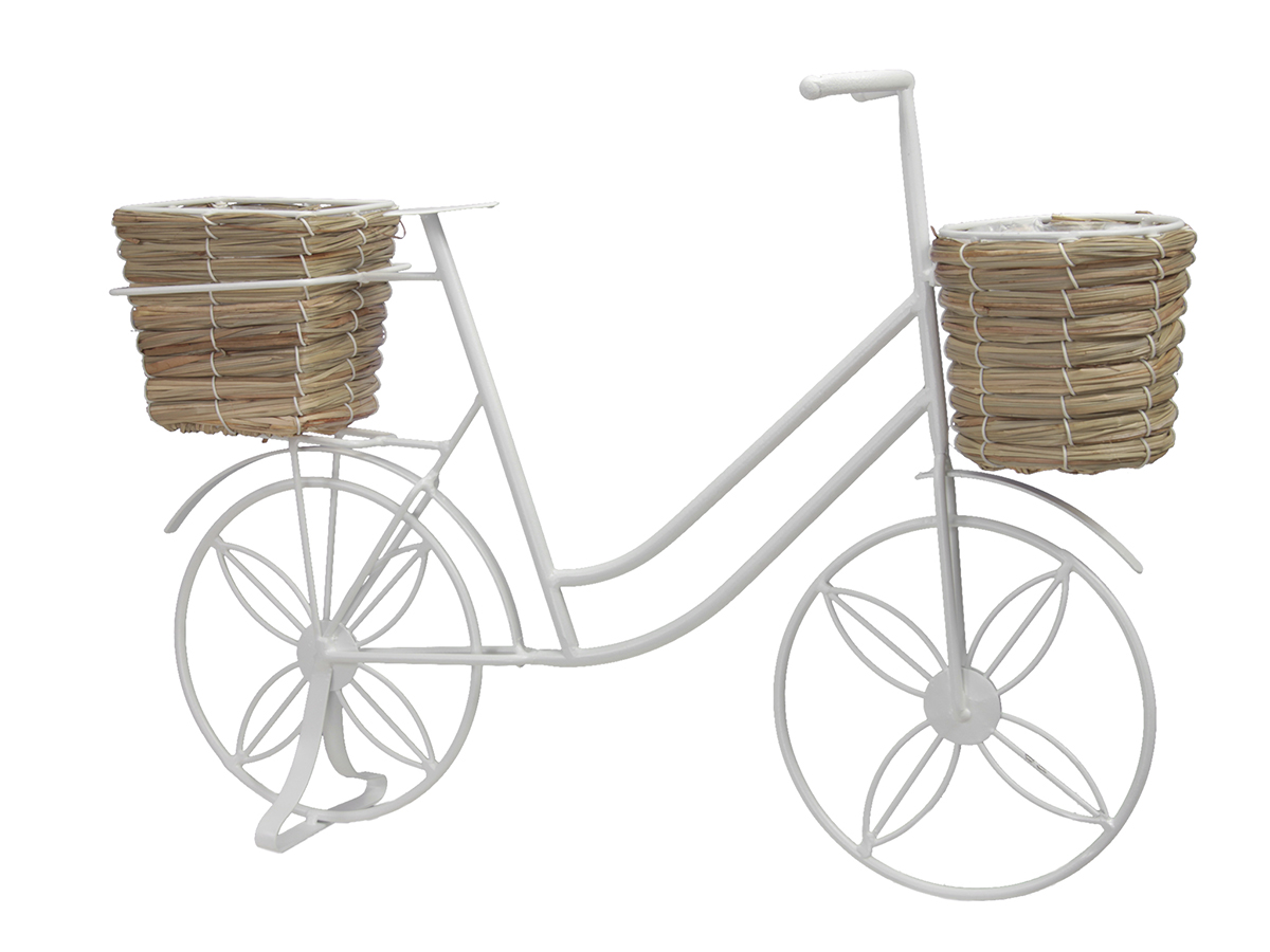 BICICLETTA C/CESTI 48X8,5 H35CM.
