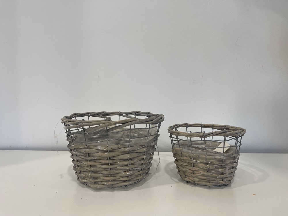 CESTO C/FERRO S/2PZ. D6,5-8,5 H16-22CM.
