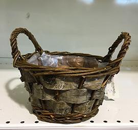 BASKET WILL.BIRCH RND W/HAND.D20 H10CM