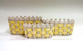 CESTO S/3 PZ OV. H.14-12-10 L.27X18-24X14-20X11,5 GIALLO