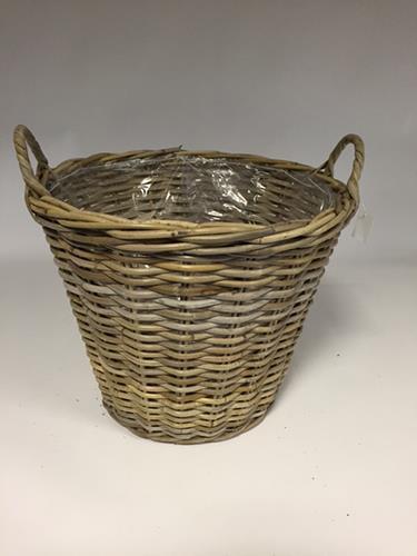 CESTO RATTAN SVASATO 2/MAN. D.44 H36CM. NAT