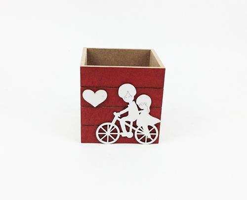 CASSETTINA C/BICI H10 10X10CM. 6PZ. ROSSO