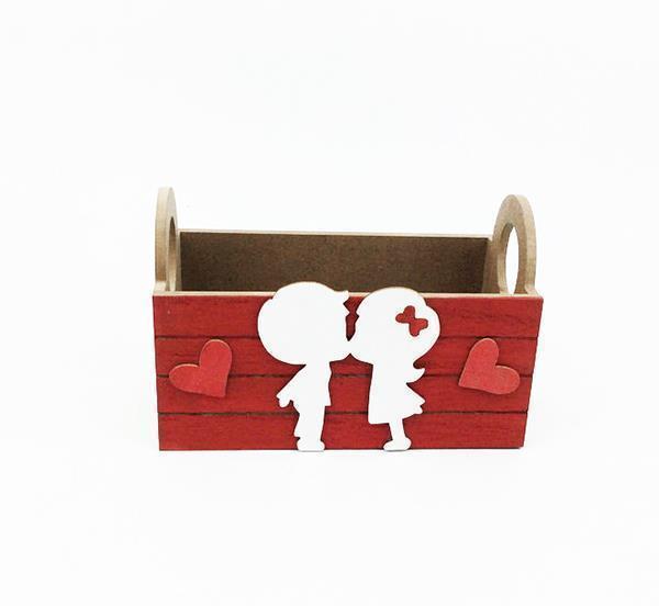 CASSETTINA CUORE BIMBI H11,5 18X10CM. 6PZ. ROSSO