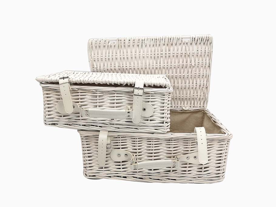 CESTO PICNIC C/YUTA 2PZ. 39,5X24 H15 48X30 H18CM.