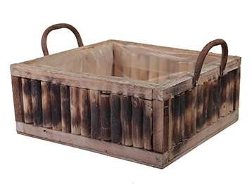 CASSETTA LEGNO C/MAN. H12 22X22CM. NAT