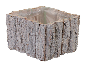 CESTO QUADR.CORTEC. SBIANC. H10 15X15CM.